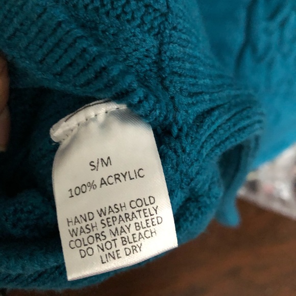 1 Left!! Blue Color Cape Cable Knit Sweater - Picture 6 of 6